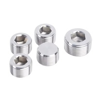Raccord de tuyau hexagonal intérieur en acier 304 1/8 1/4 3/8 1/2 3/4 1 2 BSP Filetage mâle Embout fraisé Raccord pneumatique
