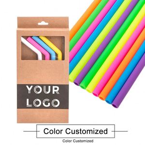 หลอดซิลิโคนหลากสีขายดี ขายส่ง เกรดอาหาร พกพาสะดวก ทำความสะอาดง่าย ใช้ซ้ำได้ เกรดอาหาร - Product Image 3