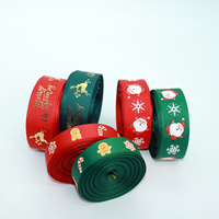 Ruban gros-grain de 1,5 pouce pour décoration de Noël, prix d'usine, ruban personnalisé, ruban imprimé double face avec logo, rouleau de ruban