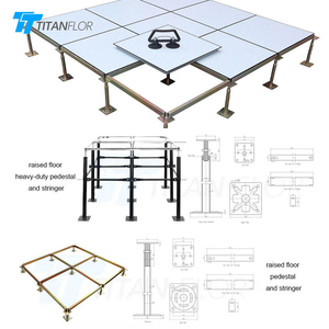 Système de plancher surélevé antistatique en acier Titan avec revêtement en céramique 60x60cm pour les centres de données et les ateliers, salle de serveurs - Product Image 2