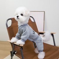Combinaison d'hiver côtelée à quatre pattes pour animaux de compagnie, avec pantalon et anneau en D pour laisse, pour petits chiens (Chihuahua, Teddy, Pomeranian) - Vente en gros