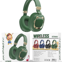 Casque de jeu pliable sans fil Bluetooth avec basses profondes, fente pour carte TF, écouteurs supra-auriculaires avec micro