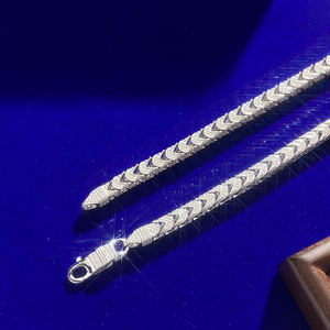 Gioielli di moda Bling Zirconia Hip Hop catena a maglie cubane Franco placcato oro ghiacciato Rapper collana di zirconi - Product Image 5