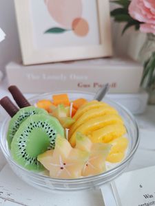 Vela Aromática Creativa con Aroma a Yogur de Frutas y Helado, Adorno Hecho a Mano con Simulación de Tazón de Cereal, Regalo Artesanal de Cera de Soja - Product Image 4