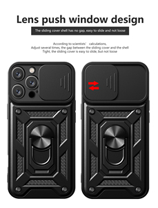 Vòng Điện Thoại Di Động Trường Hợp Đối Với iPhone 17 16 15 14 13 12 11 Pro Max X XS XR XS Max Trượt Máy Ảnh Chân Đế Chủ Gồ Ghề Cover Quay Lại - Product Image 2