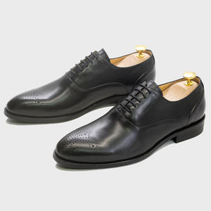 Chaussures habillées en cuir pour hommes, grandes tailles, style Oxford, décontractées, noires, faites à la main, collection 2026 - Product Image 2