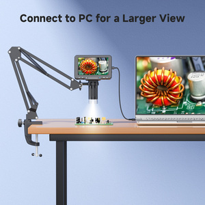 Flex Digital 5-inch Screen 1000X Magnification Flexible Arm for Soldering Electronics Repair Plants PC View LP050-TZ1B LED Light - Product Image 5