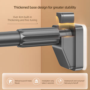 YIJIALE 0.7M-5M Ensemble de <span class=keywords><strong>Tringle</strong></span> à Rideaux pour E-commerce, <span class=keywords><strong>Tringle</strong></span> <span class=keywords><strong>Extensible</strong></span> Portable de Rangement Noire - Product Image 3