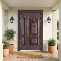 Portes d'entrée principales et portails de sécurité extérieurs en acier antivol personnalisés pour villa, appartement, maison - Design français