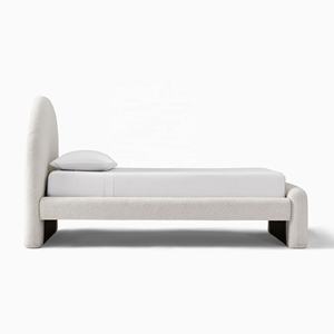 Großhandel Kinder betten gepolstert mit Ausziehbett Soft Fabric <span class=keywords><strong>Single</strong></span> Double Size Custom ized Farbe Modernes Bett - Product Image 4