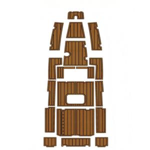 Plancher en teck EVA moderne pour yacht Beluga Perondi 16 Rib de 1999, grain de bois antidérapant pour extérieur, installation facile par clic - eBay - Product Image 3