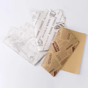 Customized Printed Logo <b>Parchment</b> Paper Burger Sandwich Wrap Oil-Proof Hot Dog Packaging with PE Coating for Cooked Food Cookies - Product Image 6