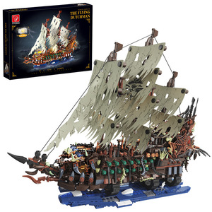 Bateau pirate <span class=keywords><strong>Flying</strong></span> <span class=keywords><strong>Dutchman</strong></span>, modèle de blocs de construction, jouet DIY, ensemble de blocs en plastique ABS, thème bateaux, jouet unisexe - Product Image 1