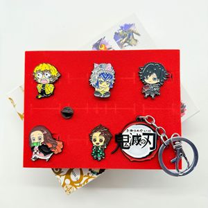 Broches y pines de aleación de metal con diseños de Dragon Goku, Luffy, Jujutsu Kaisen, <span class=keywords><strong>Demon</strong></span> Kimetsu, Kamado Nezuko, colgantes de anime y joyería de solapa - Product Image 5