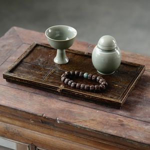 Bandeja de té de bambú con forma de acantilado, accesorio para la ceremonia del té chino, tapete para tazas de té, para juego de té - Product Image 1