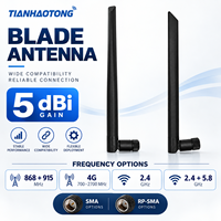 Antenne à lame réglable 5dBi 868 915MHz 4G LTE 700-2700MHz 2.4GHz 5.8GHz SMA RP-SMA pour routeur passerelle IoT