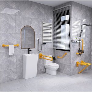 Barres d'appui Hang Seng en acier inoxydable antidérapantes pour toilettes, pour personnes âgées et handicapées, salles de bain, toilettes HS 024A - Product Image 1