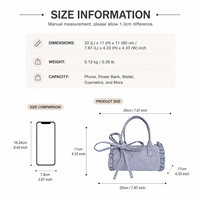 Tas Selempang Polkadot Lucu Wanita, Tas Tangan Mini, Tas Selempang Ruffle Berpita, Tas Fashion, Tas Jinjing Kecil, Logo Custom OEM