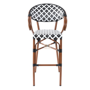 Tabourets de salle à manger empilables/extérieurs <span class=keywords><strong>Chaises</strong></span> de bar commerciales de patio avec accoudoirs <span class=keywords><strong>Chaises</strong></span> de bar bistrot français - Product Image 2