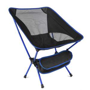 Outdoor Camping High Back Foldable Moon Folding Portable Metal Picnic Chair With Carrying Bag for Camp Travel Beach Hiking - Product Image 4
