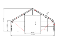 Abri de rangement pour garage extérieur GS avec structure en acier galvanisé et tissu PVC toutes saisons
