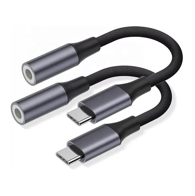 USB-C to 3.5MM Audio Aux Converter Adapter Cable USB C Male Female Headphone Earphone Jack for Mobile Phone Use AC Output Type