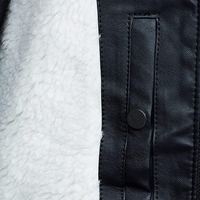 Veste en cuir d'hiver pour homme la plus vendue - Écologique, col montant, logo personnalisable, haute qualité
