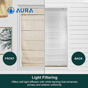 Stores romains intégrés certifiés anti-UV, stores romains sur mesure, stores à <span class=keywords><strong>enrouleur</strong></span> sans cordon, occultants légers - Product Image 5