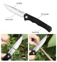 Couteau pliant tactique Yeehand FK-343 Sharp OEM personnalisable en acier 5CR14 avec manche G10, couteau de camping