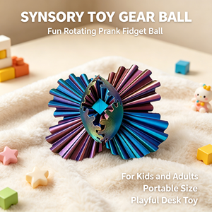 New Arrival Fidget Spinner <b>Gear</b> Ball - 3D Printed Stress Relief Cube <b>Toy</b> Relax Anytime with Interactive Rotation - Product Image 5