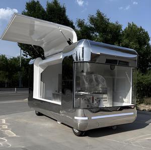 Fournisseur direct de chariot de nourriture mobile pour café avec machine à expresso commerciale pour la préparation de boissons froides dans une station balnéaire australienne - Product Image 3