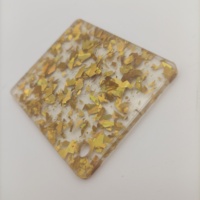Feuille acrylique transparente de 3mm d'épaisseur avec de grands flocons de feuilles d'or