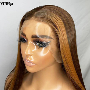 长13x4亮点未来黑色女性合成蕾丝前假发直耐热金发假发预拔发际线 - Product Image 6