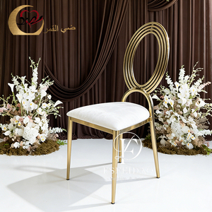 Salle à manger moderne et élégante en acier inoxydable et velours/cuir PU pour hôtel, extérieur, salon, mariage, restaurant - Product Image 4