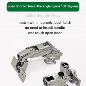 180 Degree Modern Bedroom & Kitchen <b>Cabinet</b> Hinge Cold-rolled Steel No Spring Soft Close Concealed Blind <b>Corner</b> Hinges - Product Image 4