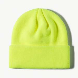 Gorro de Punto Personalizado Barato para Otoño Invierno, Gorros Cálidos de Color Sólido para Deportes de Esquí, Gorros de Punto - Product Image 3