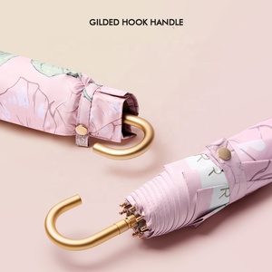 Sombrilla de protección UV parasol portátil ligera francesa sol y lluvia a prueba de viento <span class=keywords><strong>bloqueador</strong></span> UV para mujeres niñas niños - Product Image 2