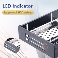 Unestech 2Bay SATA Hot Swap Enclosure 2.5 Inch Too-Free Disque dur Interne HDD Mobile Rack Hot Computer Drive PC Aluminium
