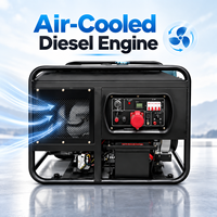 Générateur diesel à faible bruit de 10 kW, refroidi par air, portable, générateur d'énergie électrique pour une utilisation en cas d'urgence et en extérieur