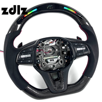 Volant en fibre de carbone LED personnalisé avec palettes de changement de vitesse pour Genesis G70 GV70 2017 2018 2019 2020 2021