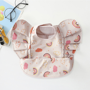 Babero de Bebé Personalizado Impermeable de PU, Impreso con Logotipos. Vestido de Protección Antideslizante para Pintura de Guardería - Product Image 1
