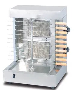 Commercial Stainless Steel Gas Middle Eastern Grill Mini Gas Kebab Machine With 2 burners