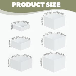6-Pack White Acrylic Display Nesting Boxes Eco-Friendly Cube Riser <strong>Stand</strong> Dessert Buffet Display <strong>Stand</strong> for Party <strong>Food</strong> Display - Product Image 2