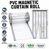 Rideaux de porte en PVC magnétique imperméables fins de 2 mm, installation facile