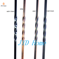 JYD Home Modern Hollow 1/2 Inch Wrought Iron Stair Spindle with Single Twist (Q-102)-Hotel Use Stair Parts