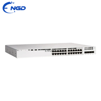 Switch PoE+ de 24 Puertos con Alimentación Redundante C9200L-24P-4X-E Original Usado para Redes de Oficina de Alta Densidad
