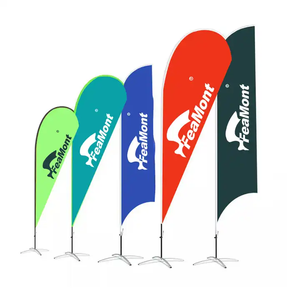 Drapeau de <span class=keywords><strong>plage</strong></span> Oxford 300D avec support Publicité commerciale Vol extérieur 130GMS Drapeau de plumes double face tricoté - Product Image 1