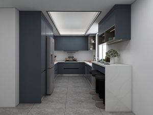 Youya Home Gabinetes de cocina modernos modulares en forma de U Montado en la pared Gabinete de cocina al por mayor Acero inoxidable con cajones de almacenamiento - Product Image 4