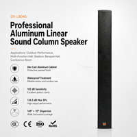 Altavoz de Columna de Sonido de Aluminio Metálico para Exteriores de 9 Pulgadas, 450W-1880W, Impermeable, para Instalación en Pared