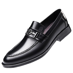 Scarpe da uomo LAO <span class=keywords><strong>REN</strong></span> TOU eleganti e casual in pelle pieno fiore di vacchetta traspirante, con punta affusolata e intagli, slip-on, ideali per matrimoni - Product Image 5